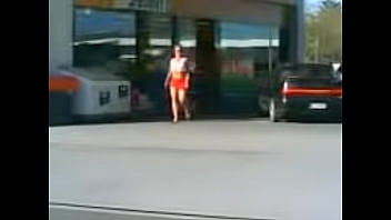 Justine In Miniskirt At Rotorua Shell Station