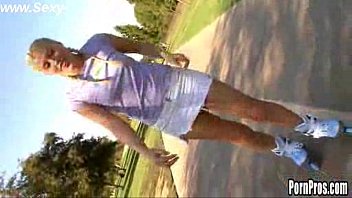 Delightful Blonde Teen On Rollers