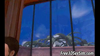 3d Ebony Babe Gets Double Teamed By Two White Guys - interracial, 3d, group, ebony, anime, cartoon - Video 6016583