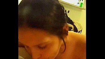 Big Tit Brunette Gives A Pov Blowjob To A Big Cock
