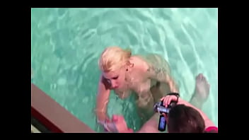 Sexy Tia Spied While Filming Professional Porn Extreme Hot Pool Scene