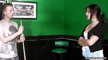 Cheating Bbw In Fishnets On The Pool Table