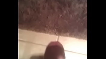 Black Cock Sprays Cum All Over Floor